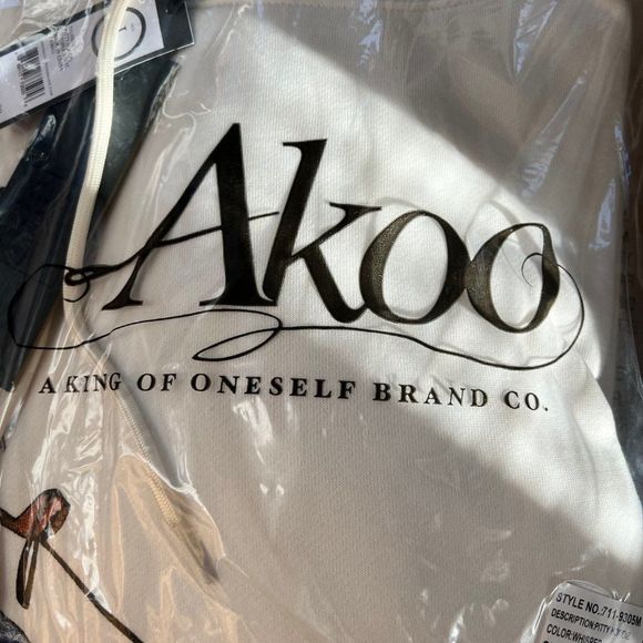 [ AKOO ] PITTY HOODIE (B&T), WHITE, $98 - Picture 4 of 4